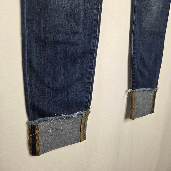 Judy Blue High Rise 5 Button Fly Cuffed Skinny Distressed Jeans 82246 NWT 11/30 - Picture 7 of 11